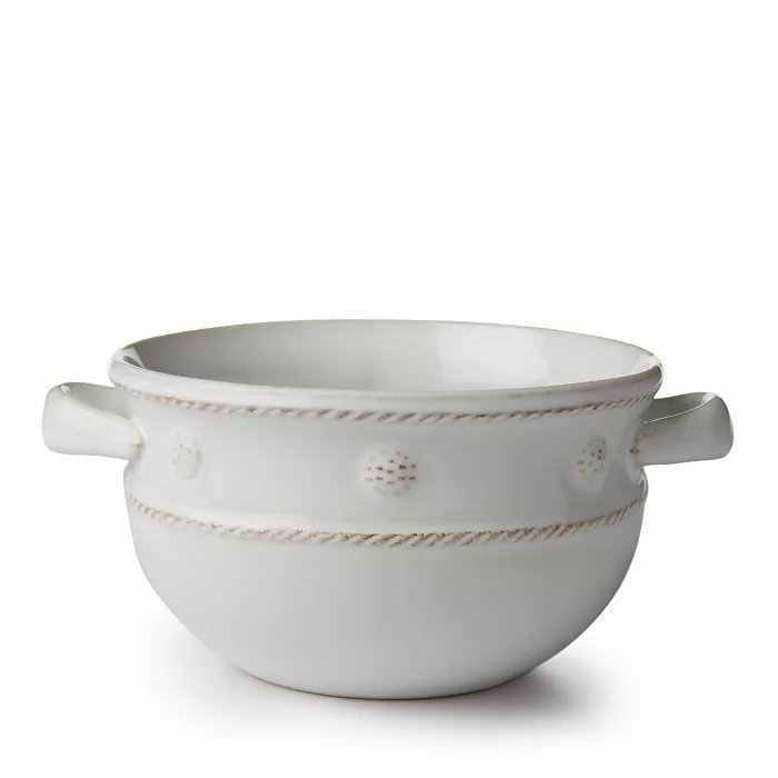 An image of Juliska Berry & Thread Whitewash 2-Handled Soup/Chili Bowl