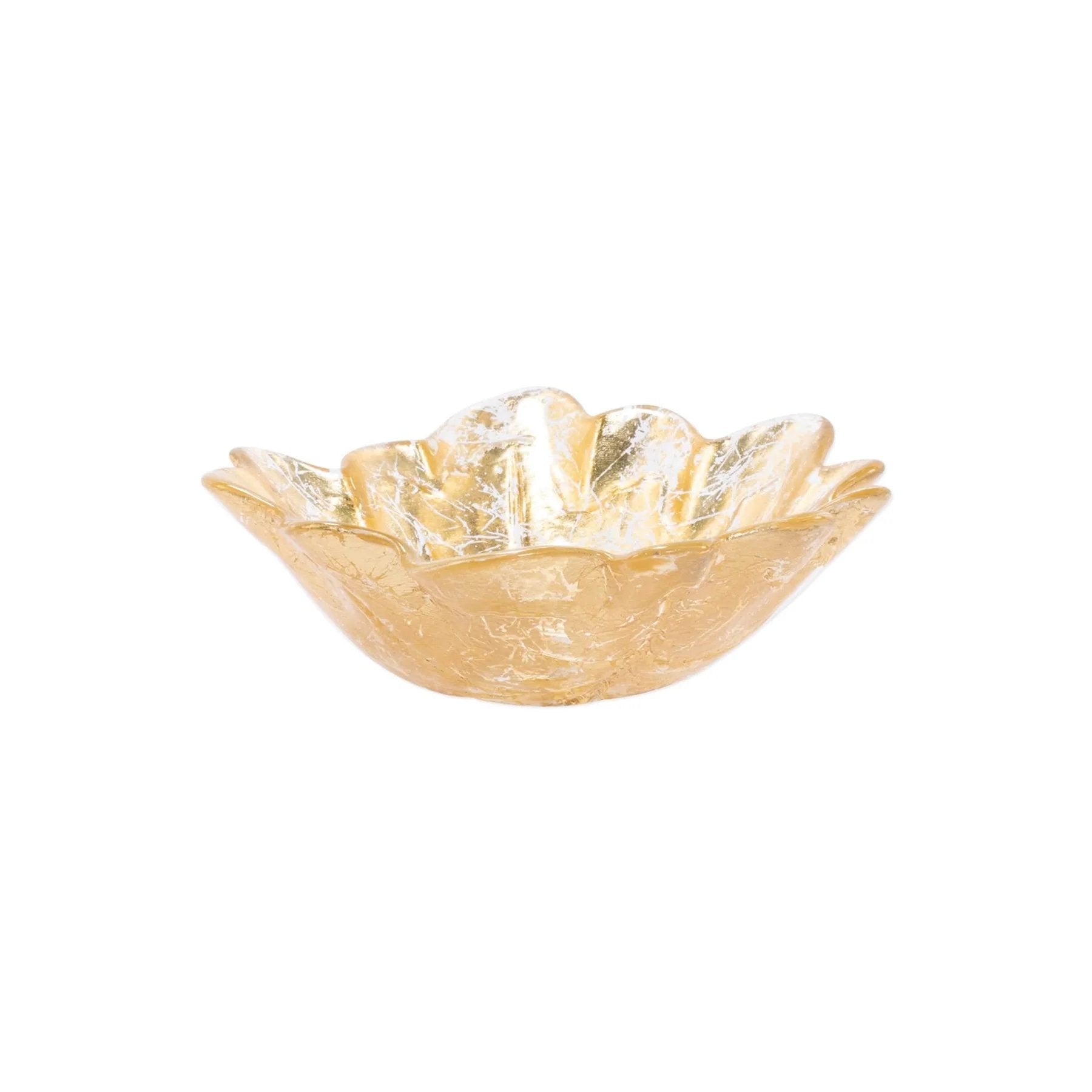 An image of Vietri Moon Glass Leaf Small Bowl