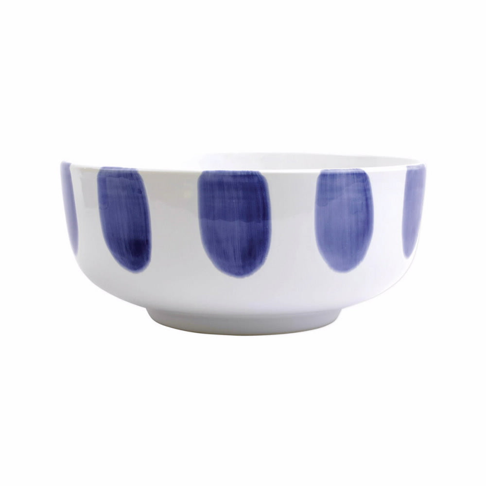 Viva By Vietri Santorini Dot Large Footed Serving Bowl