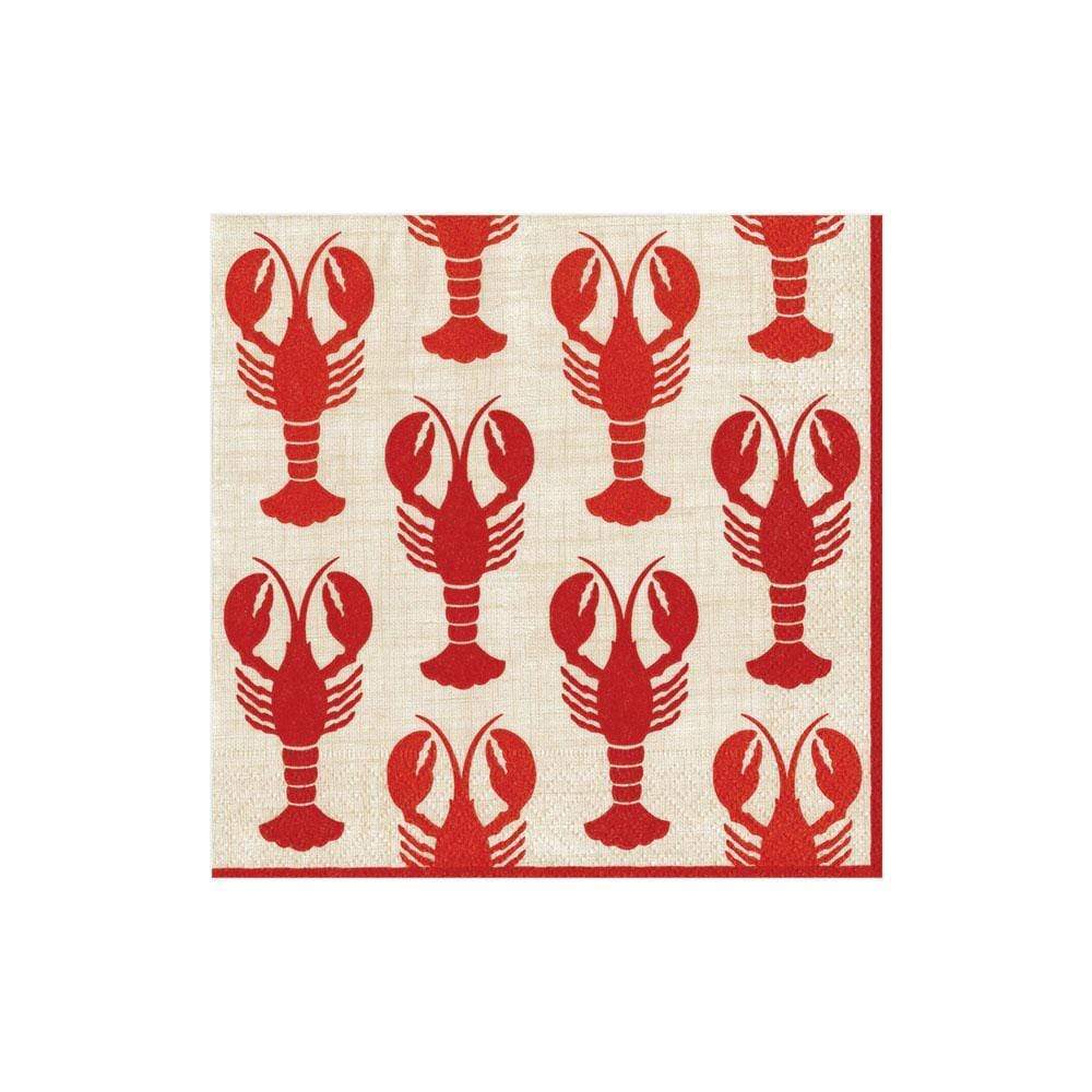 Caspari Lobsters Cocktail Napkins