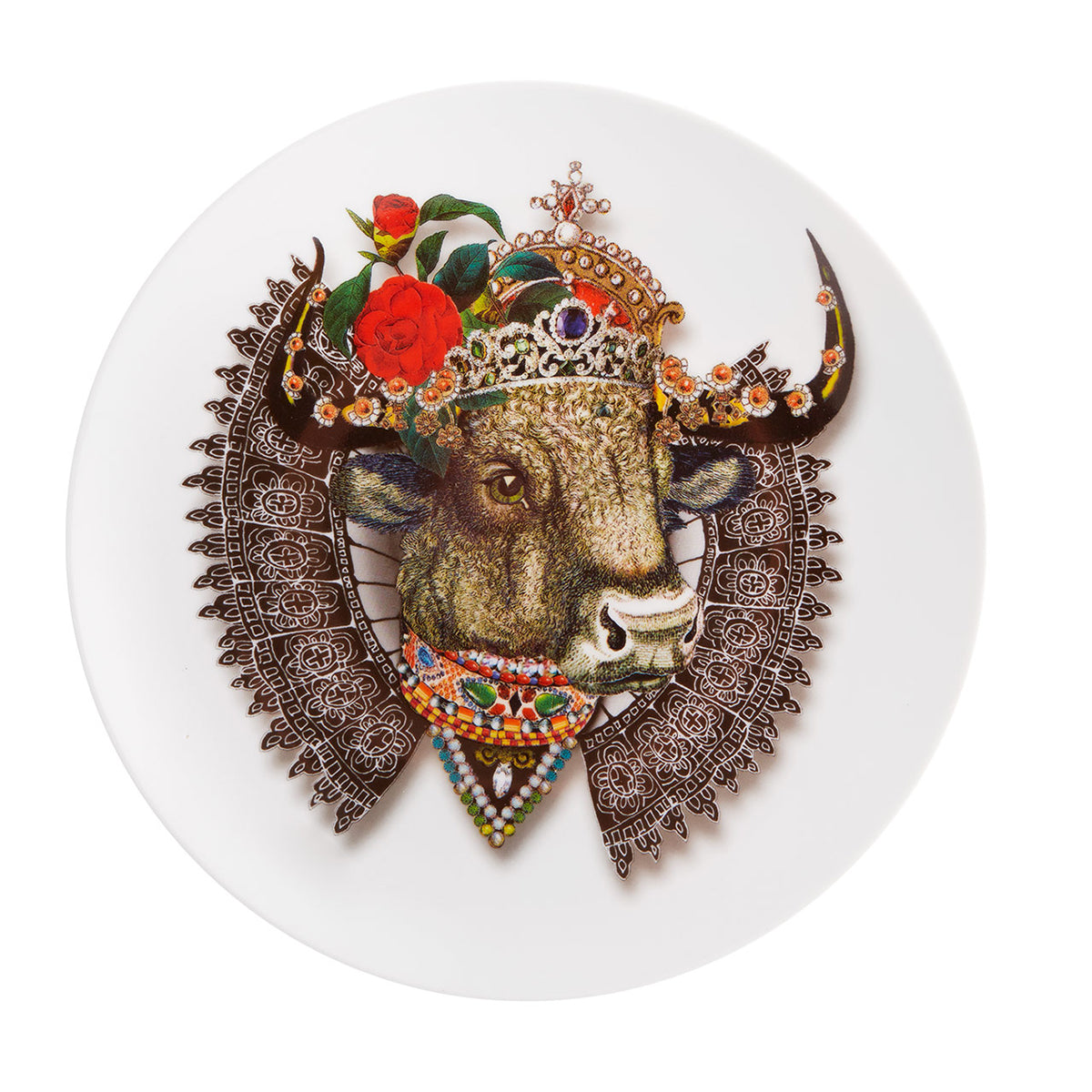 An image of Vista Alegre Love Who You Want Monseigneur Bull Dessert Plate