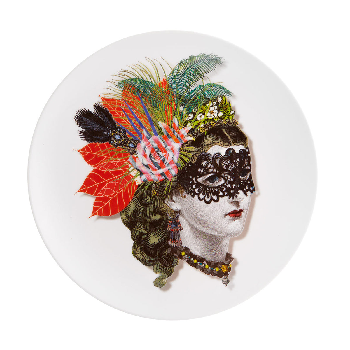 Vista Alegre Love Who You Want Mamzelle Scarlet Dessert Plate