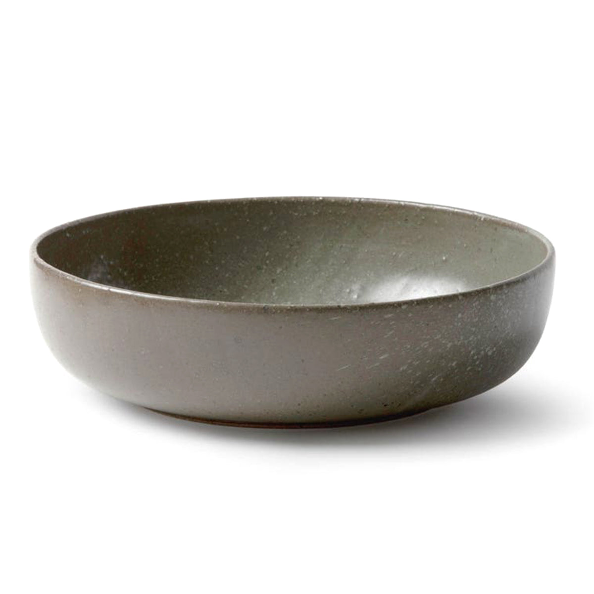 Blue Pheasant Marcus Large Gray Salt Glaze Round Serving Bowl