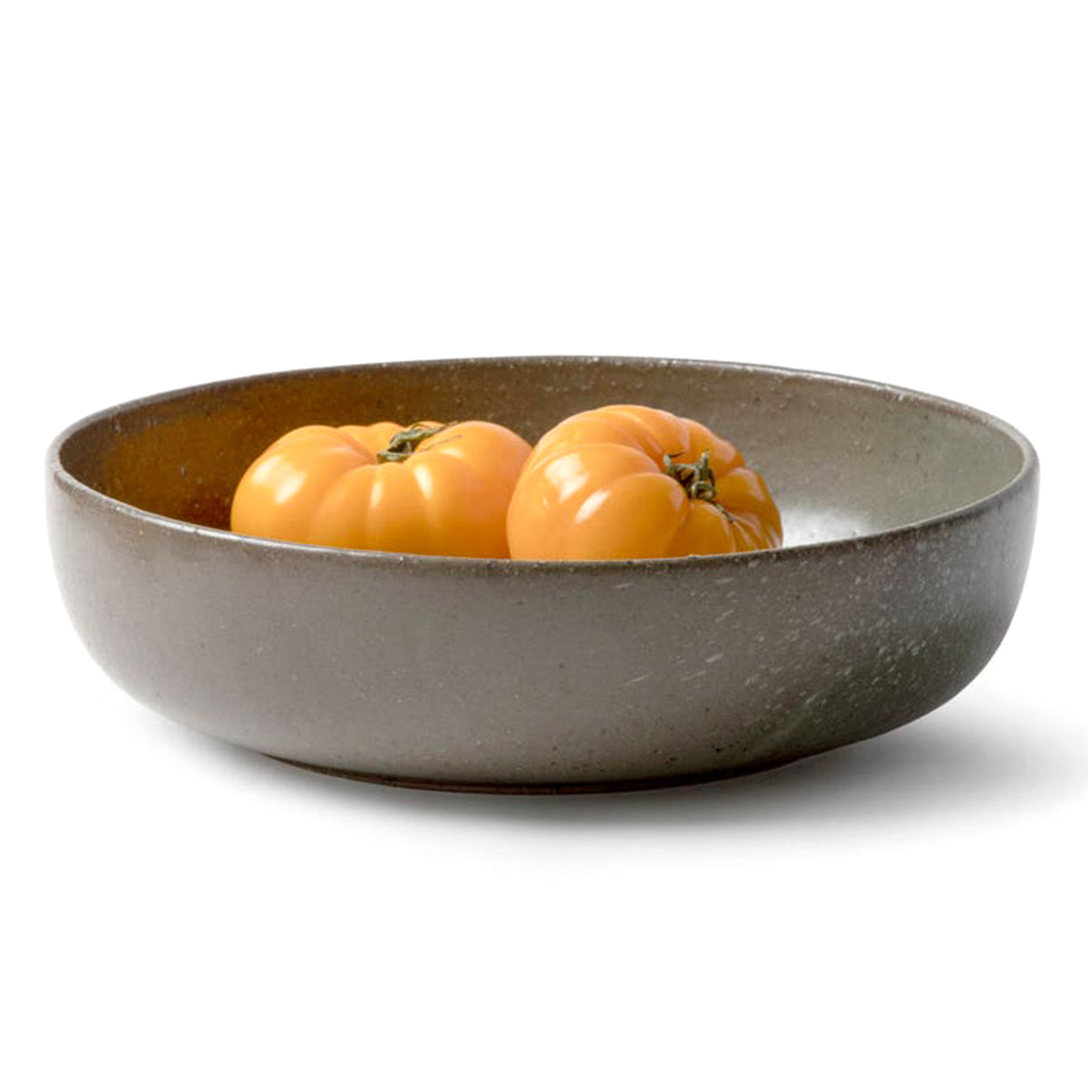 An image of Blue Pheasant Marcus Large Gray Salt Glaze Round Serving Bowl