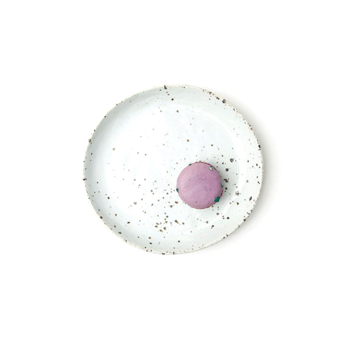 An image of Blue Pheasant Marcus White Salt Glaze Bread Cupcake Plate- Pack of 4