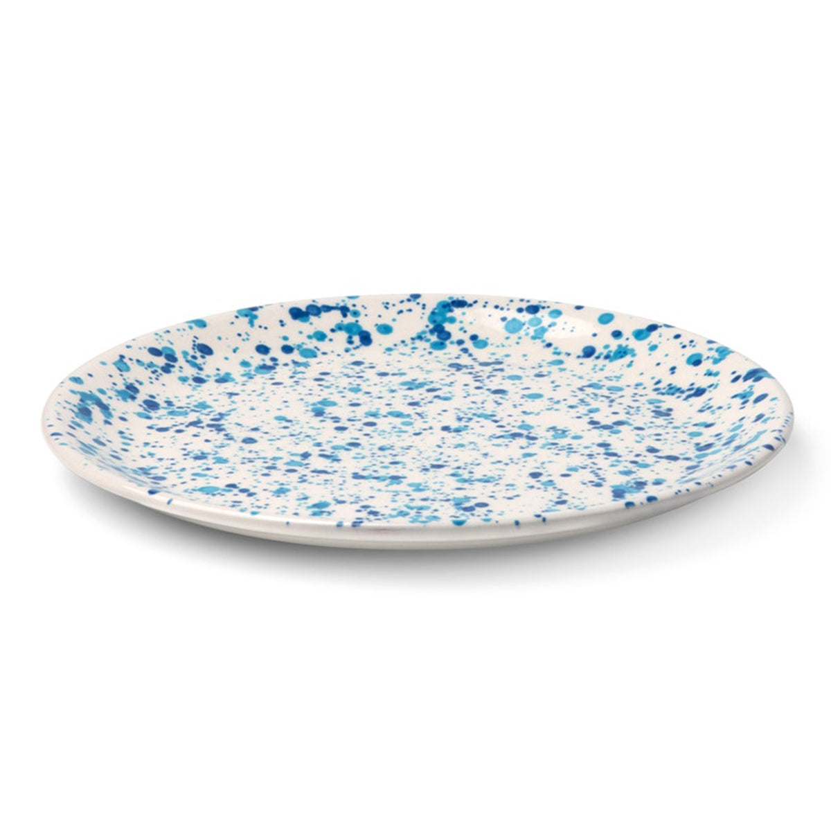 Blue Pheasant Sconset Mixed Blue Spongeware Dinner Plate- Pack of 4