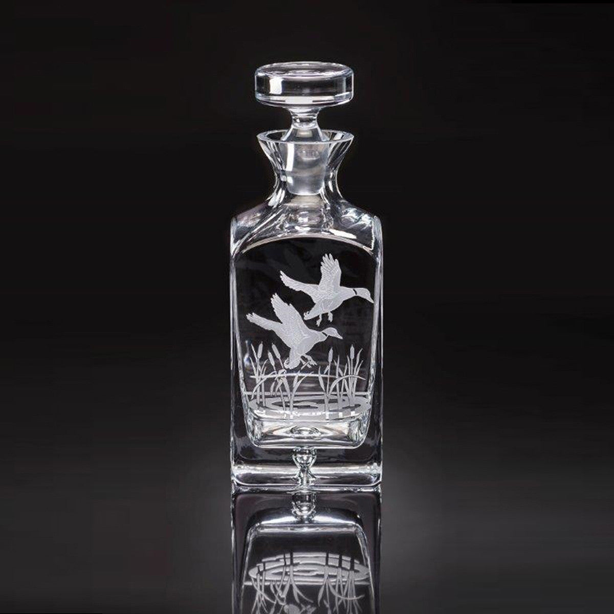 An image of Julie Wear Designs American Ducks Mallards in Flight Decanter