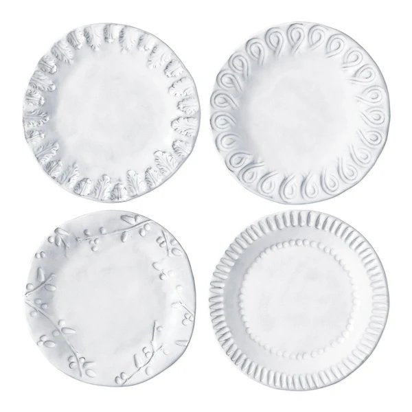 An image of Vietri Incanto Assorted Canape Plates - Set of 4