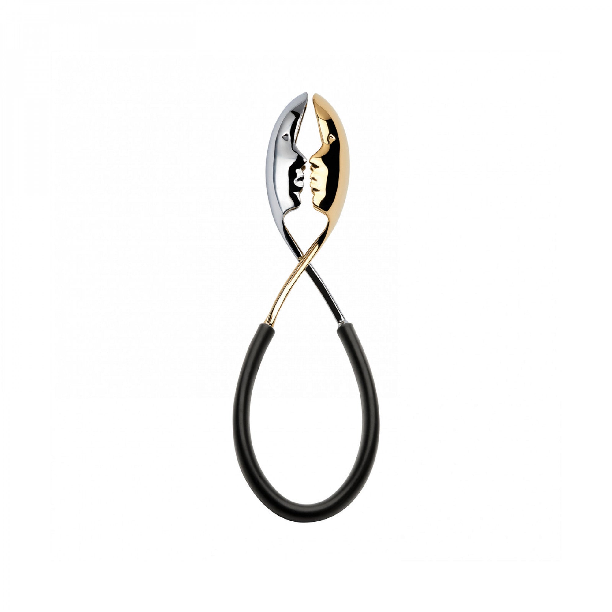 Casa Bugatti Kiss Colored with Gold/Chrome Salad Tongs