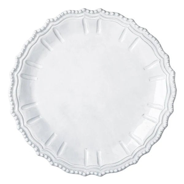 Vietri Incanto White Baroque Round Platter