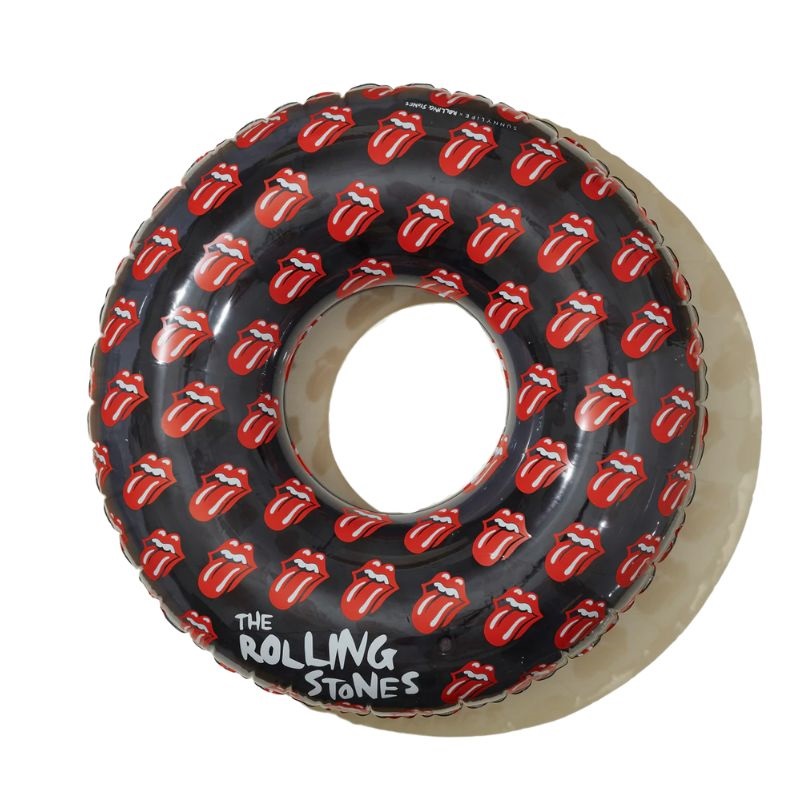 Sunnylife Black Rolling Stones Lips Pool Ring