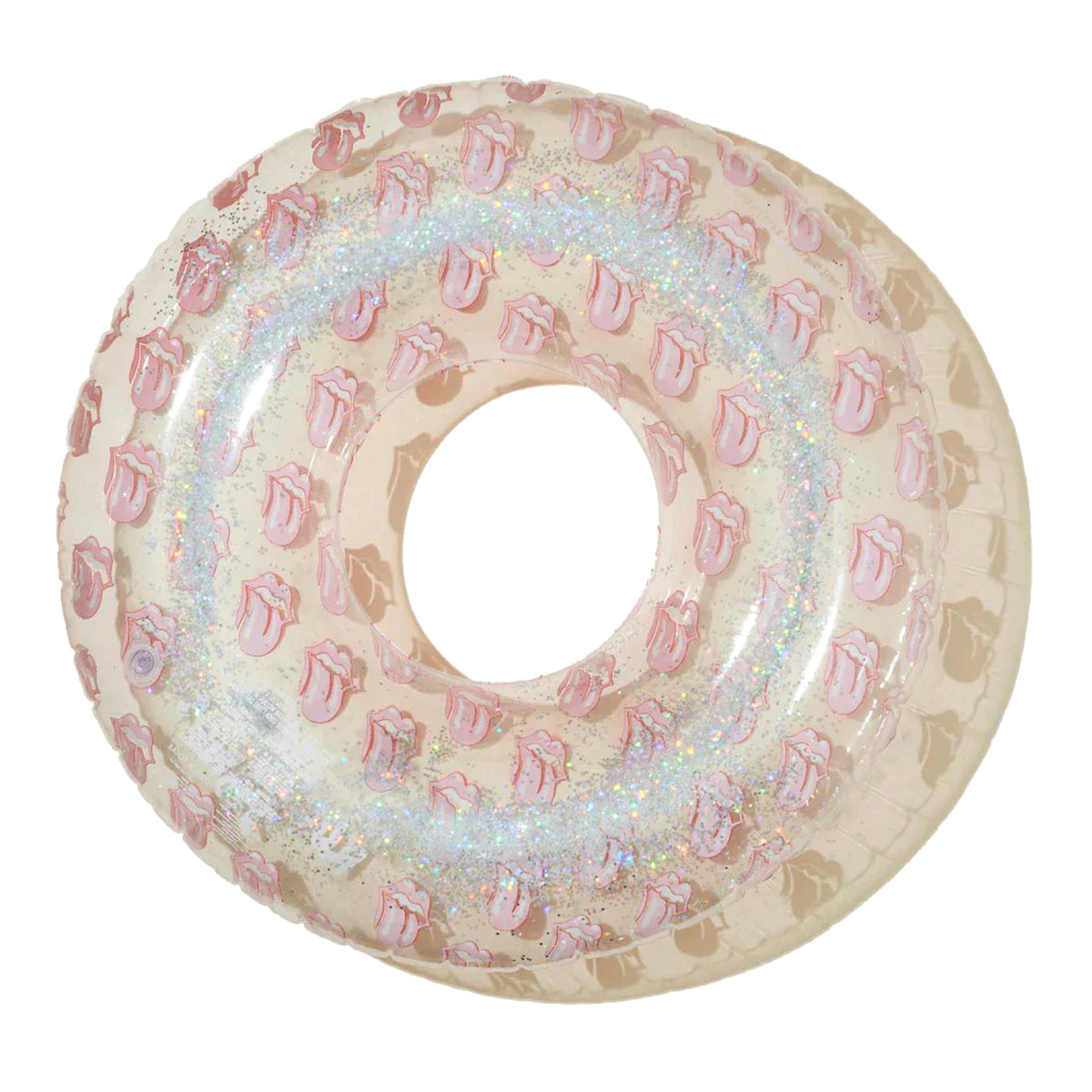Sunnylife Glitter Rolling Stones Lips Pool Ring