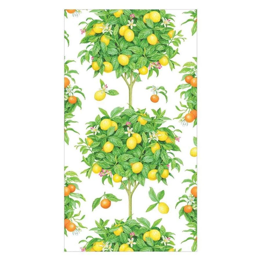 Caspari Citrus Topiaries Guest Towels