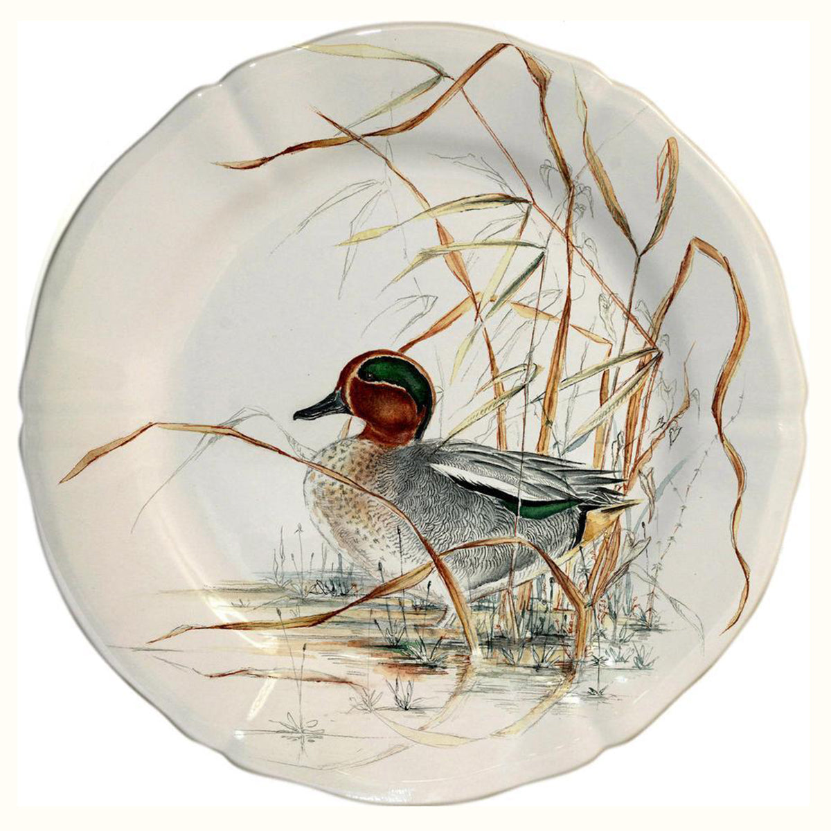 An image of Gien Sologne Duck Dessert Plate