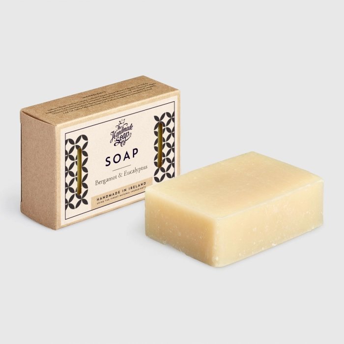 An image of The Handmade Soap Bergamot & Eucalyptus  Soap Bar