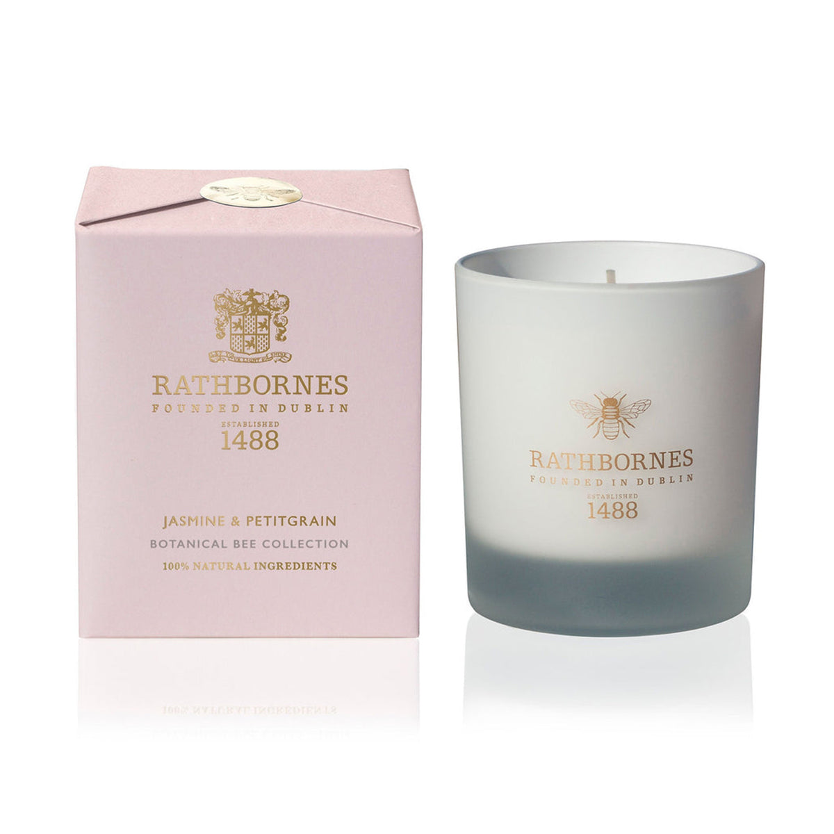 John Rathbornes Jasmine and Petitgrain Candle Jar 7.4 oz