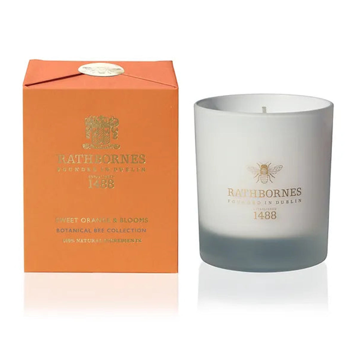 John Rathbornes Sweet Orange and Blooms Candle Jar 7.4 oz