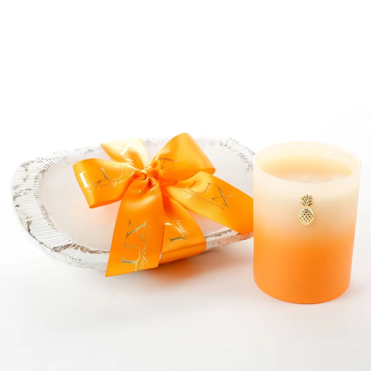 Lux Fragrances Orange Vanilla White 3 Wick Dough Bowl Candle