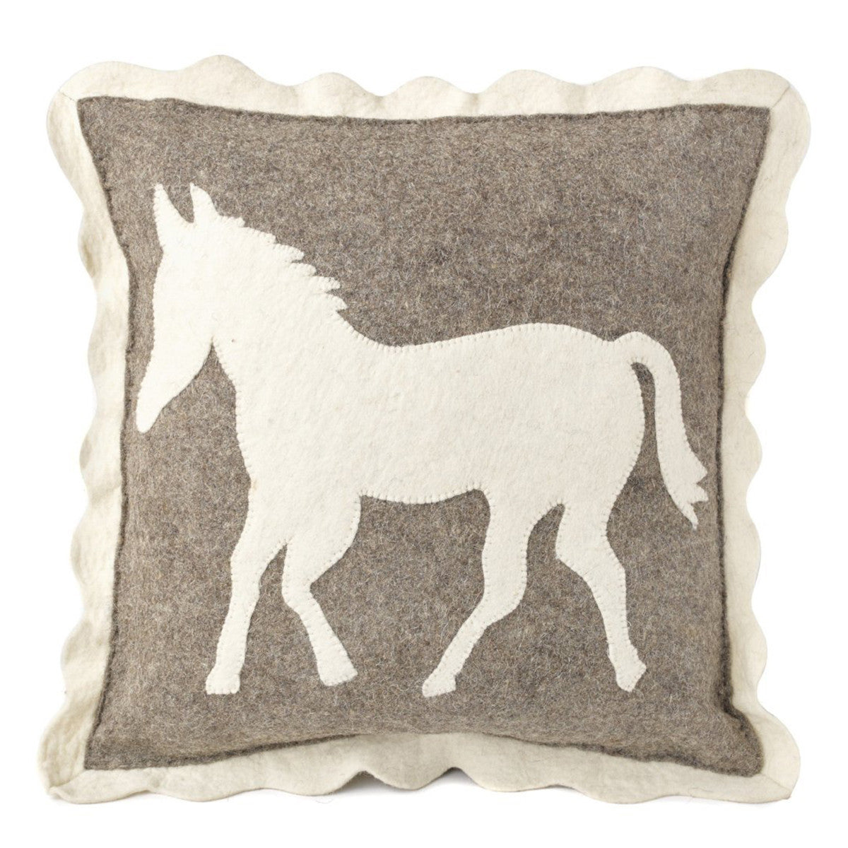 Arcadia Home Horse on Gray Pillow