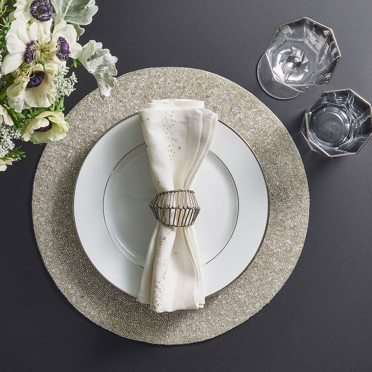 An image of Kim Seybert Star Spray Napkin - Set of 4