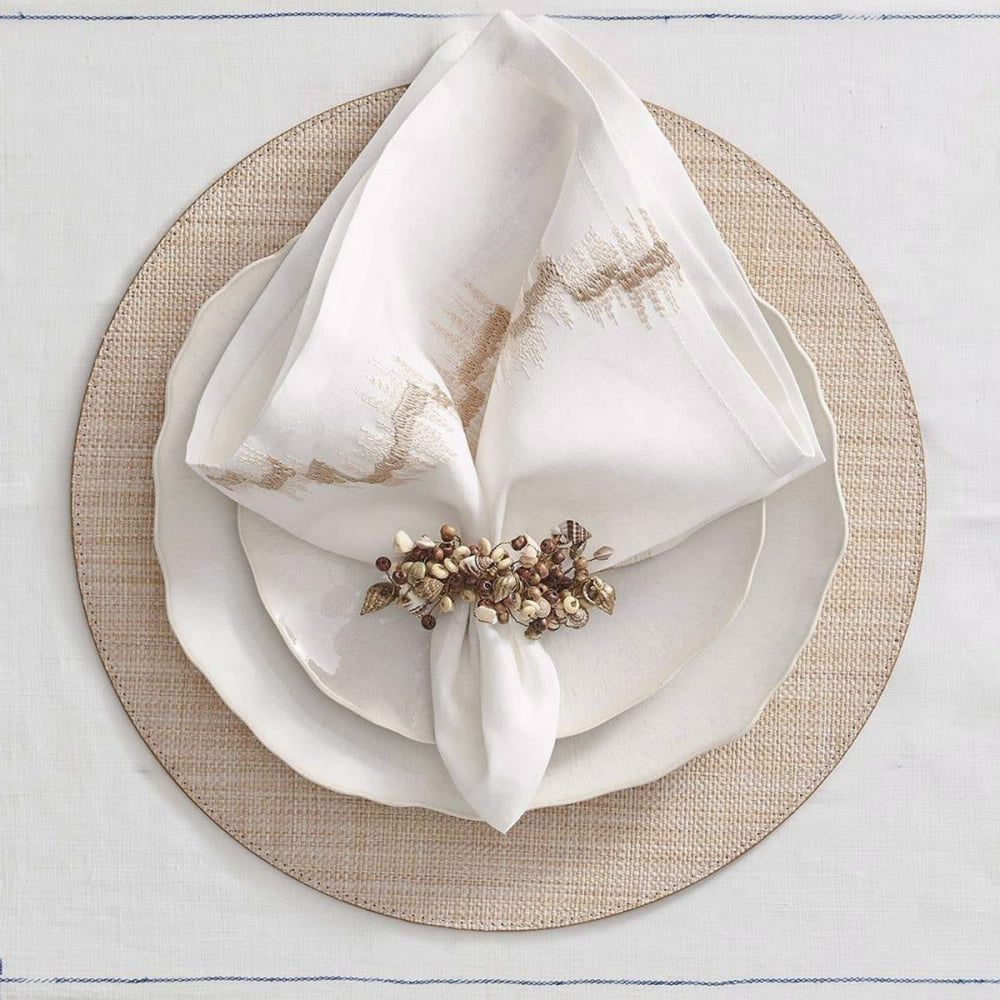An image of Kim Seybert Cozumel Napkin Ring Natural