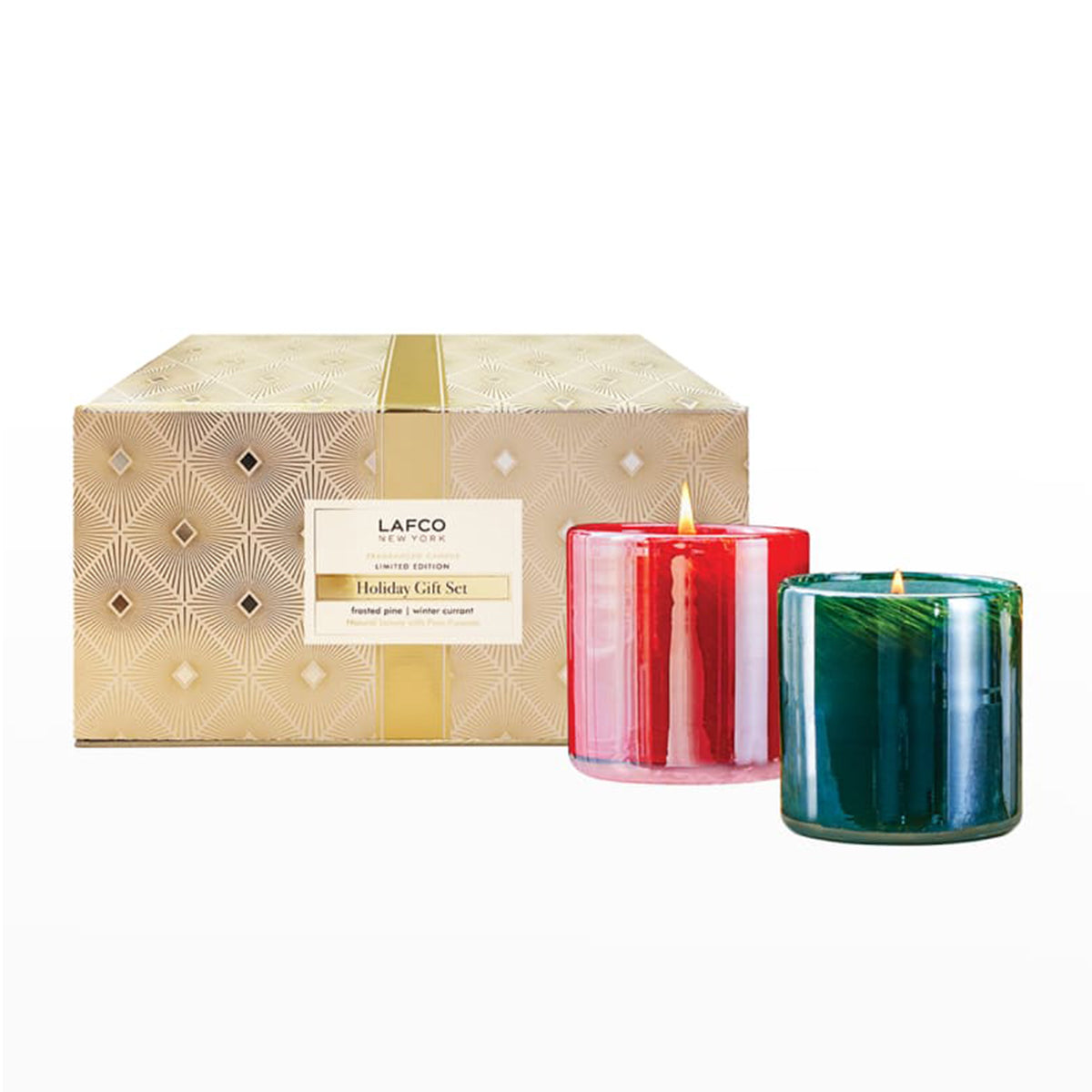LAFCO Winter Currant & Frosted Pine Candle Duo Gift Set