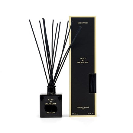 An image of Cereria Molla Basil & Mandarin Reed Diffuser 3.4 fl oz