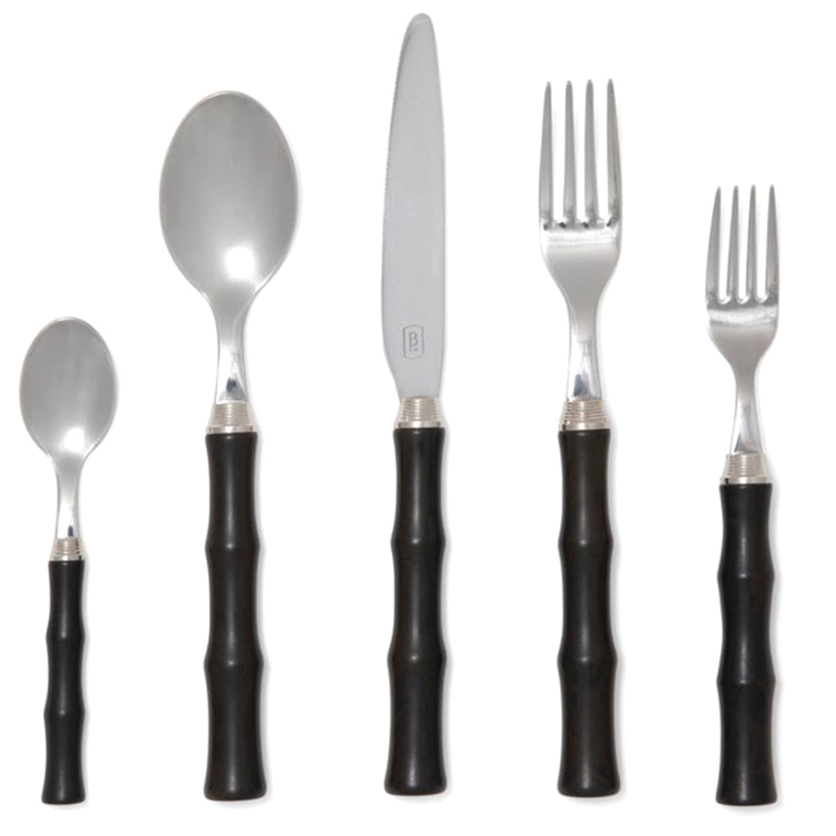 Blue Pheasant Montecito Dark Brown Acrylic Flatware- 5-Piece Set