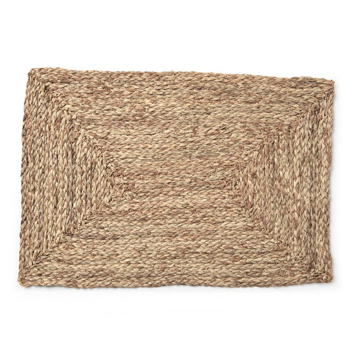 An image of Blue Pheasant Zoey Mixed Taupe Rectangular Placemat Raffia- Set of 4