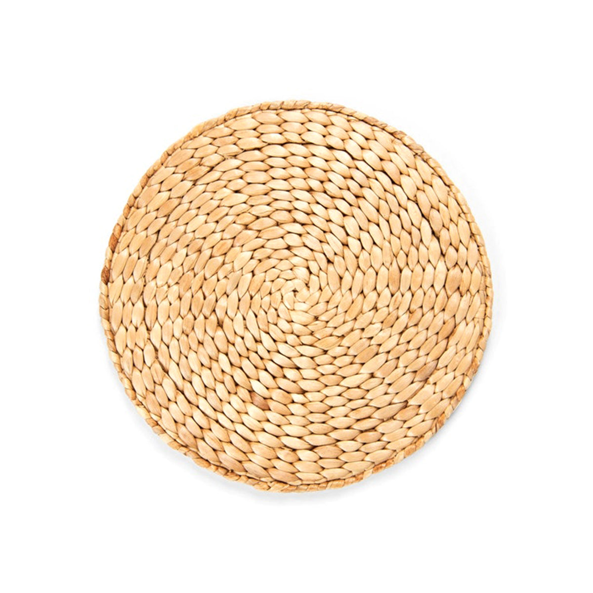 An image of Blue Pheasant Clayton Natural Round Placemat Water Hyacinth- Set of 4