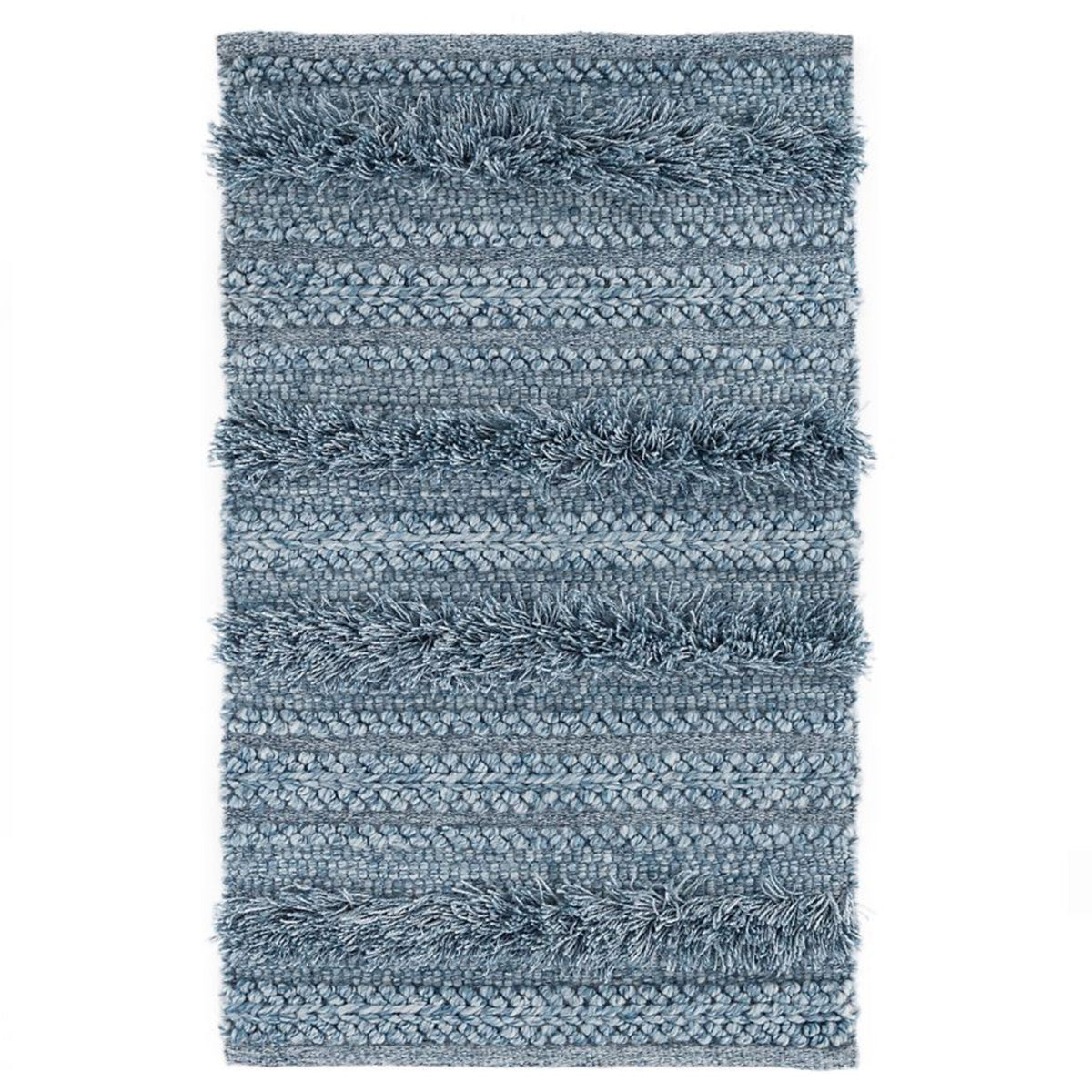 Dash & Albert Zhara Stripe Denim Handwoven Rug 5 x 8'