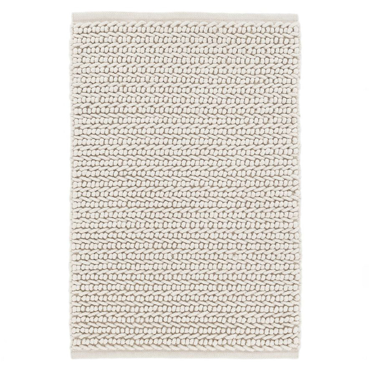 An image of Dash and Albert Veranda Ivory Handwoven Rug- 5'x 8'