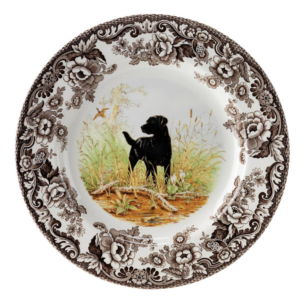 An image of Portmeirion Spode Woodland Black Lab Salad Plate