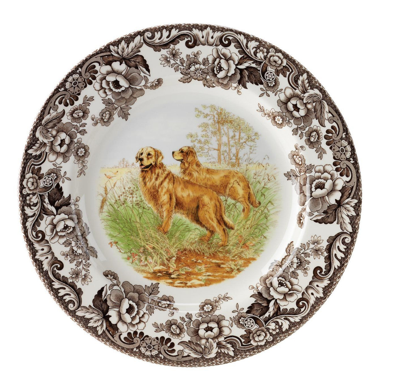 An image of Portmeirion Spode Woodland Golden Retiever Salad Plate