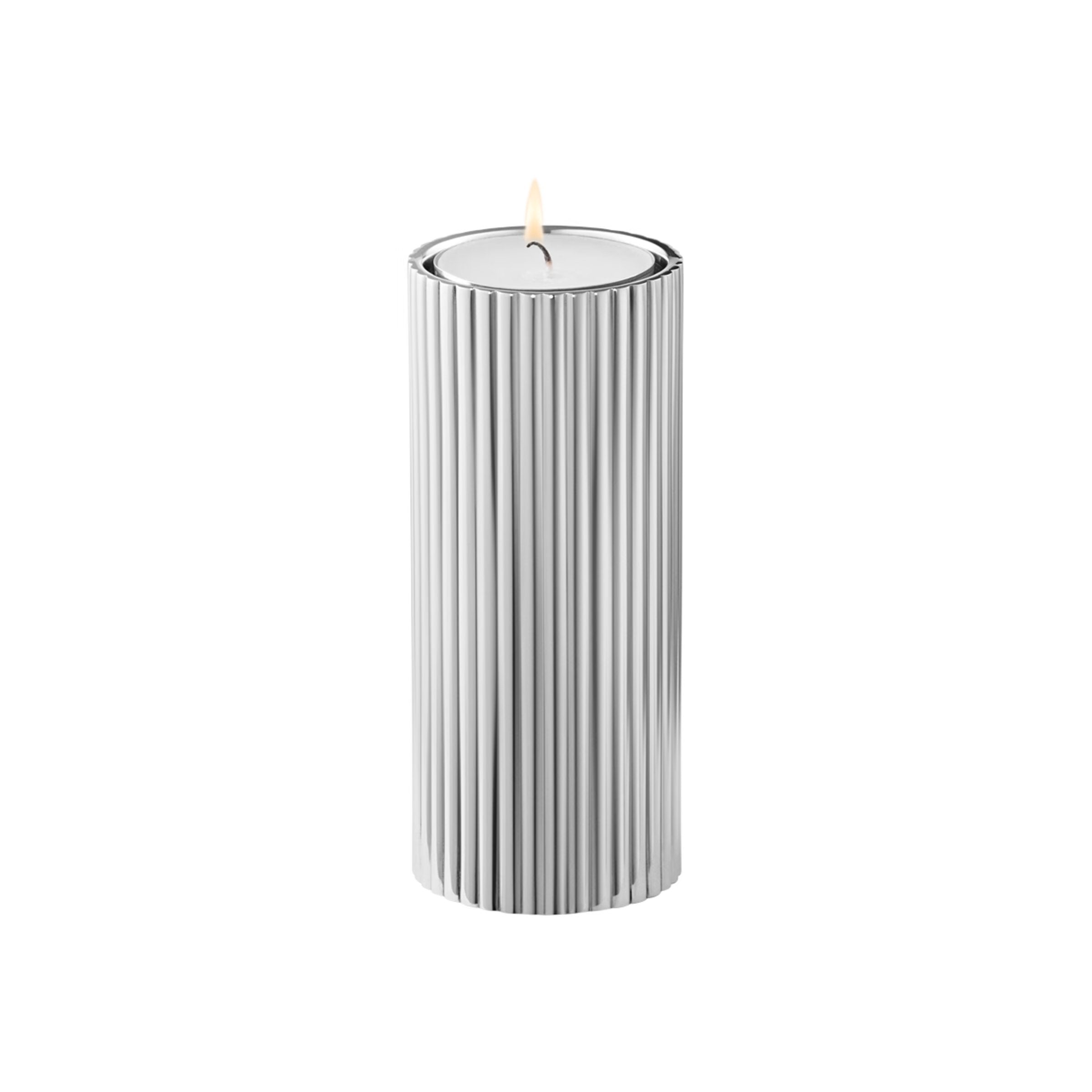 Georg Jensen Bernadotte Stainless Steel Tealight & Candleholder