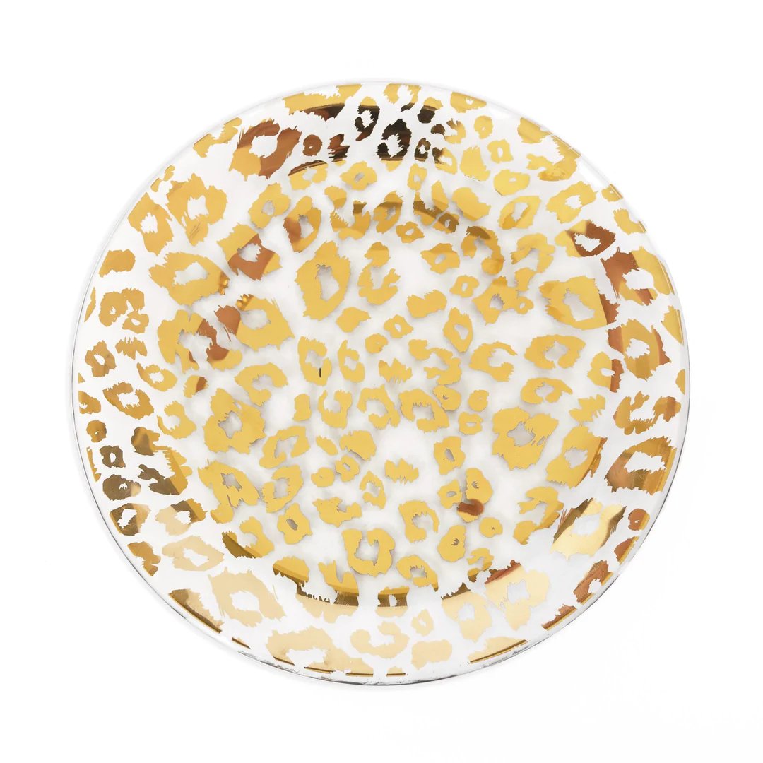 Annieglass Cheetah Salad Plate
