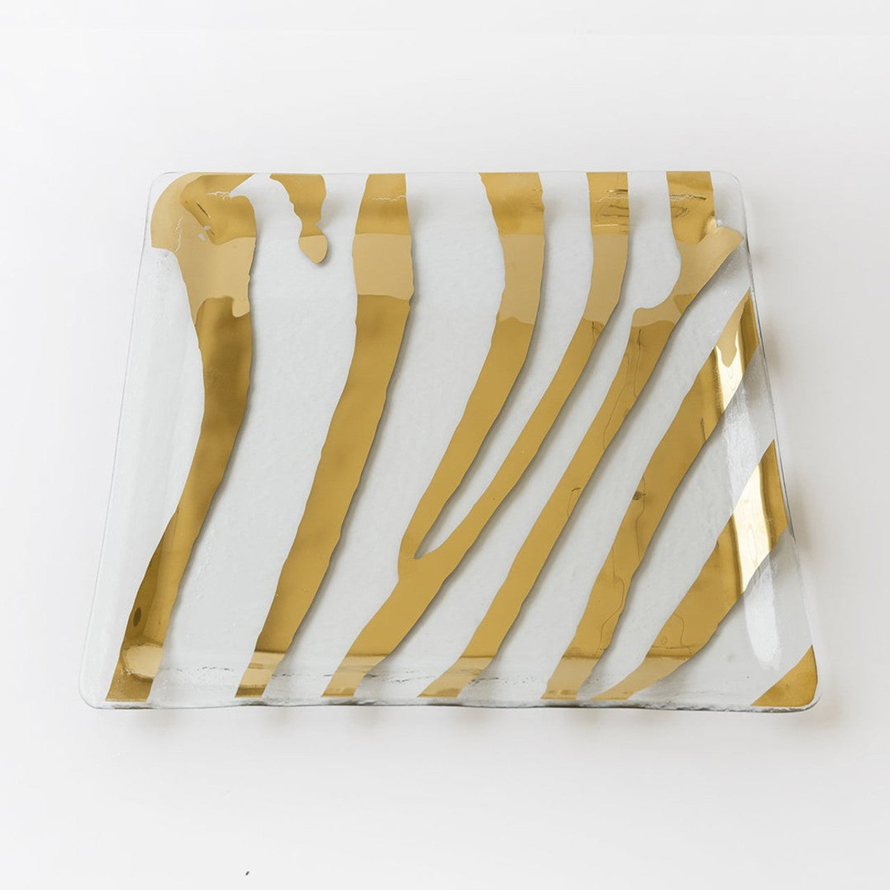 Annieglass Zebra Square Platter