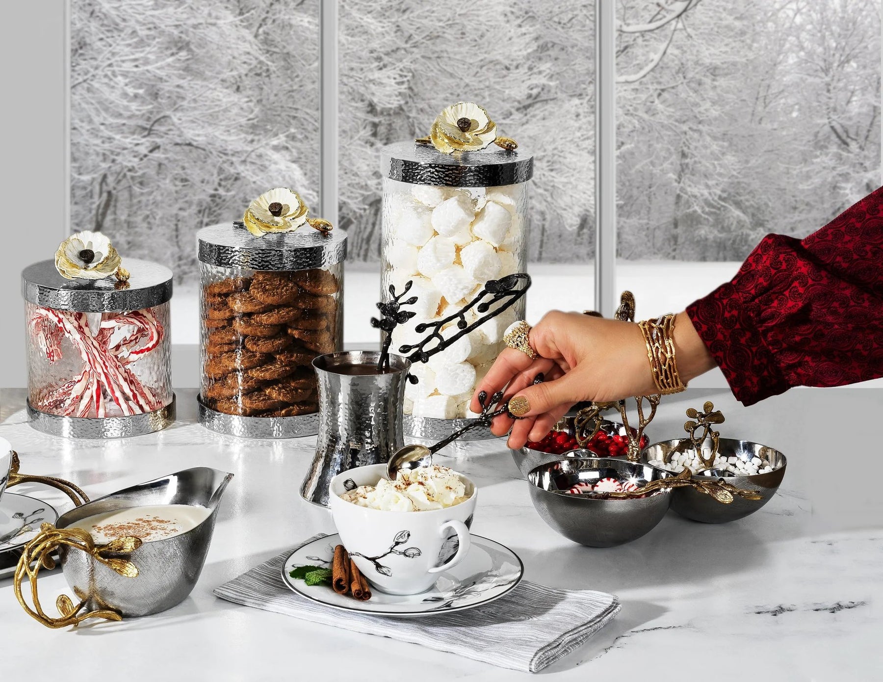 An image of Michael Aram Black Orchid mug