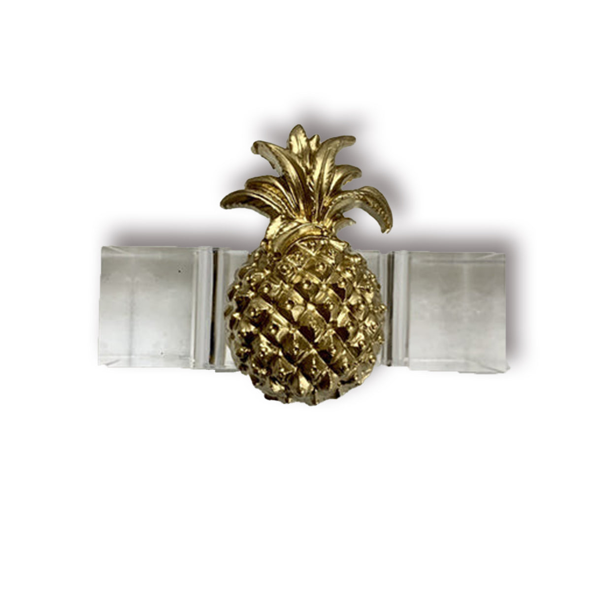 An image of Southern Tribute Pineapple Acrylic Napkin Ring - Set of 4