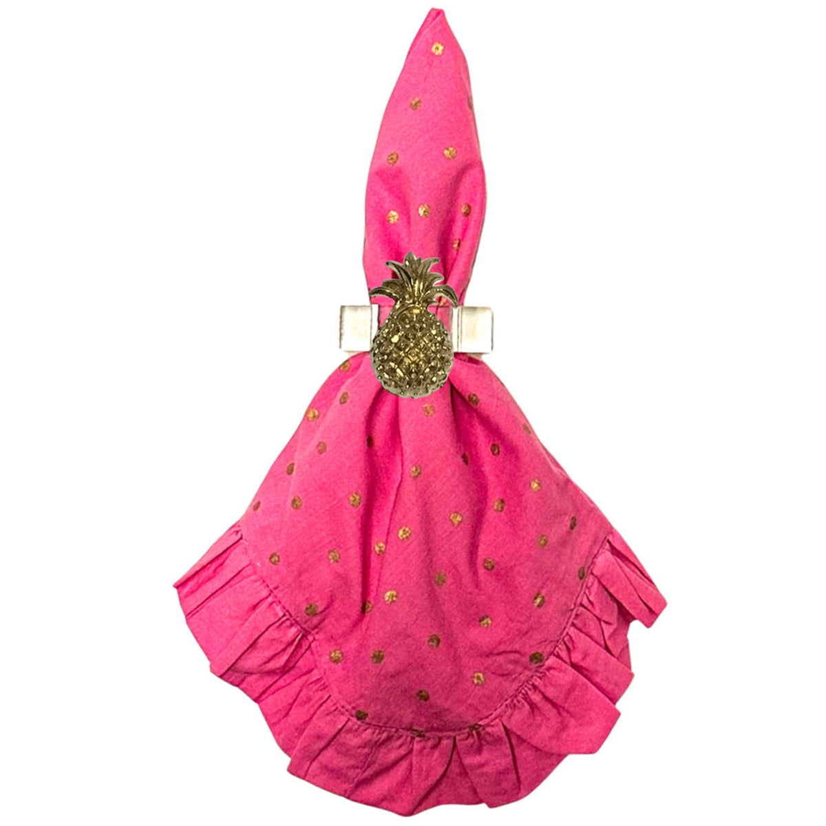 An image of Southern Tribute Pineapple Acrylic Napkin Ring - Set of 4