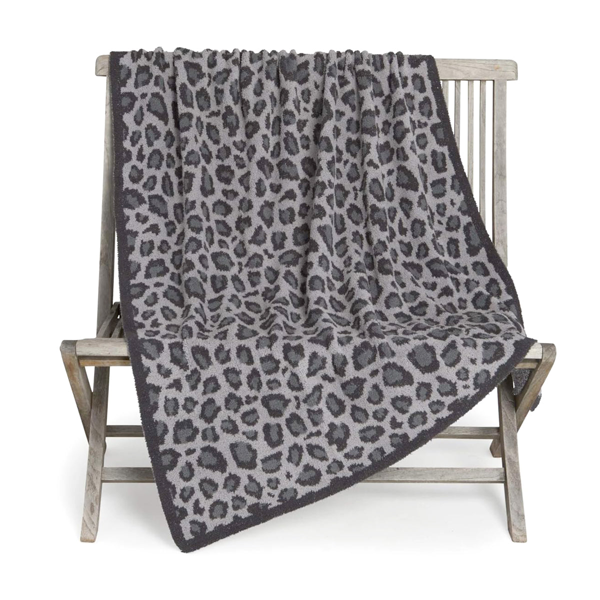 An image of Barefoot Dreams CozyChic Safari Blanket Dove Gray Multi - 45x60in