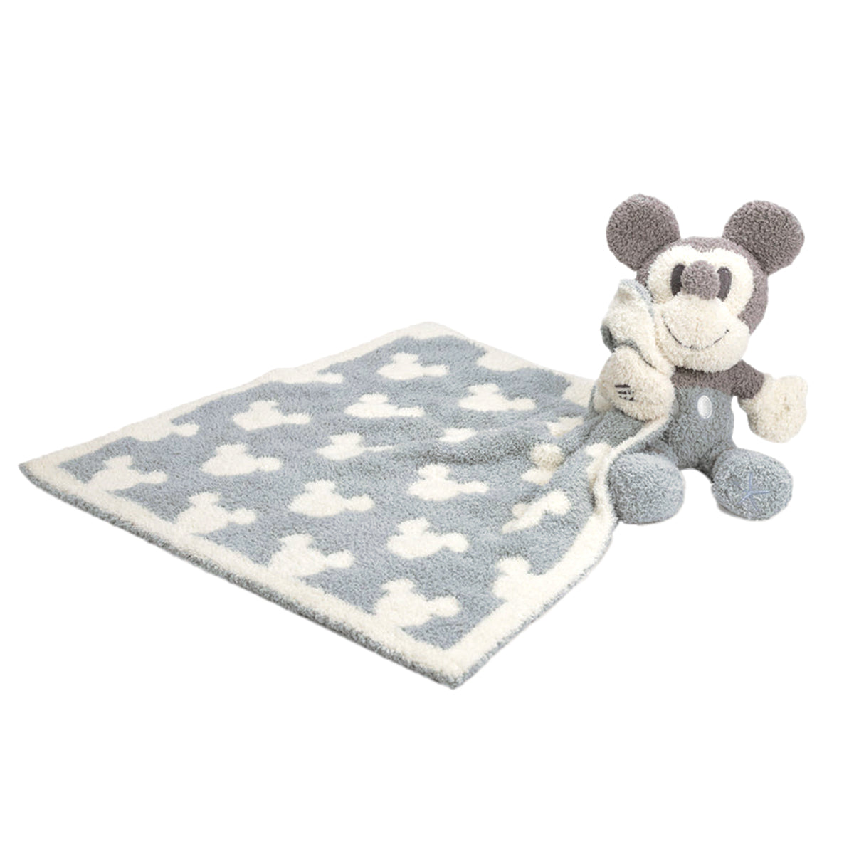 An image of Barefoot Dreams CozyChic Vintage Disney Mickey Mouse Blanket Buddie Ocean Multi
