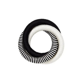 Mode Living Malaga Napkin Ring in Black and white