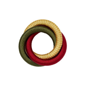 Mode Living Malaga Napkin Ring in Gold, Olive and Cranberry