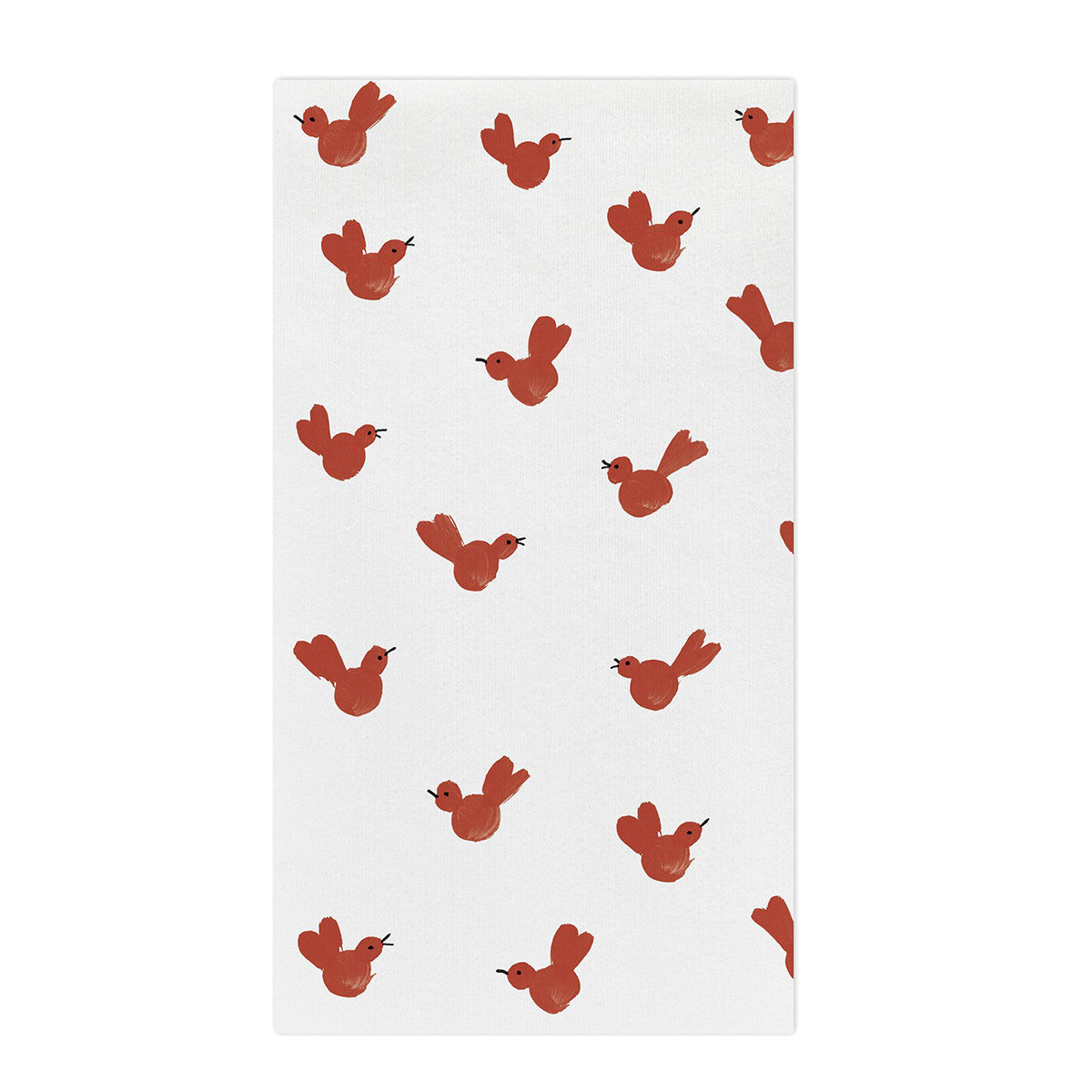 Vietri Red Bird Guest Towels