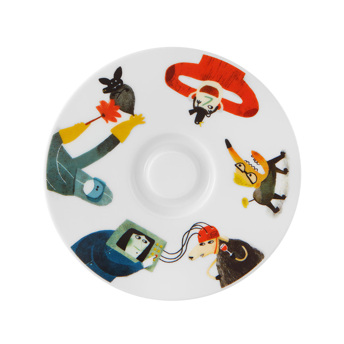 An image of Vista Alegre Escape Goat Espresso Cup & Saucer XXVI