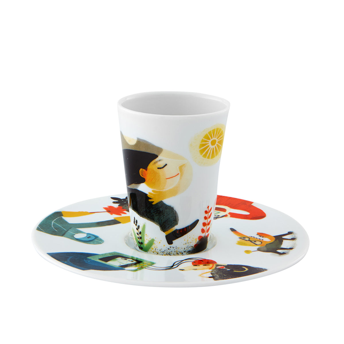 An image of Vista Alegre Escape Goat Espresso Cup & Saucer XXVI