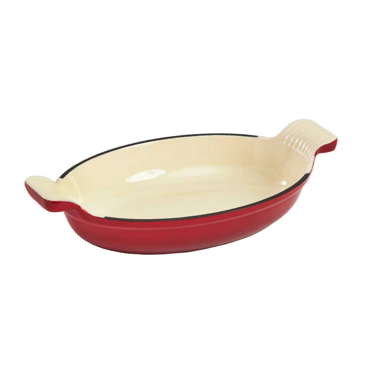 An image of Enameled Cast Iron Oval Baking Dish