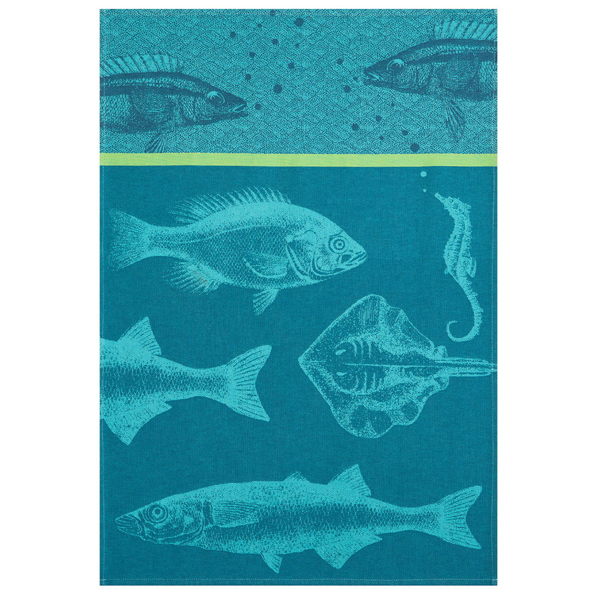 An image of Coucke Banc de Poissons Tea Towel
