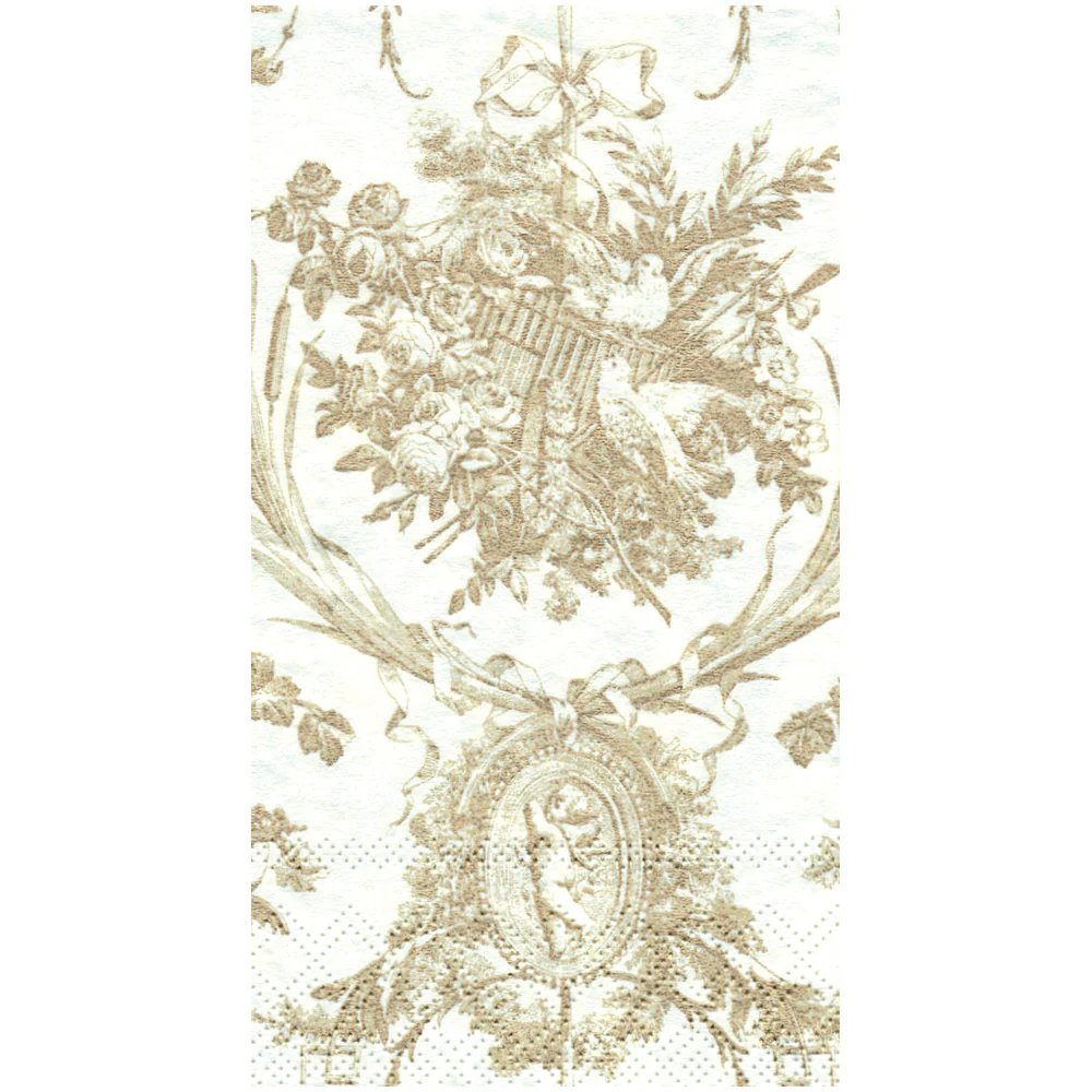 Caspari Romantic Toile Guest Towels